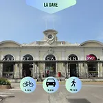 O\'De- Centre Ville - Proche Cite Medievale -Canal Du Midi - Wifi - Ideal Couple Et Professionnel